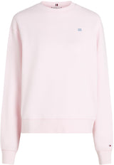 Tommy Hilfiger Sudadera Mujer Contrast Flag Regular Fit, Rosa (Light Pink), M