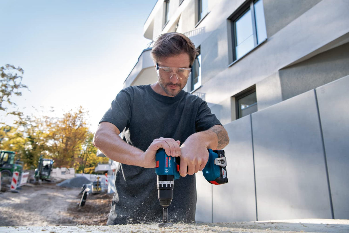 Bosch Professional 18V System GSB 18V-45 - Taladro percutor a batería (45 Nm, 1900 rpm, sin batería, en caja), Azul