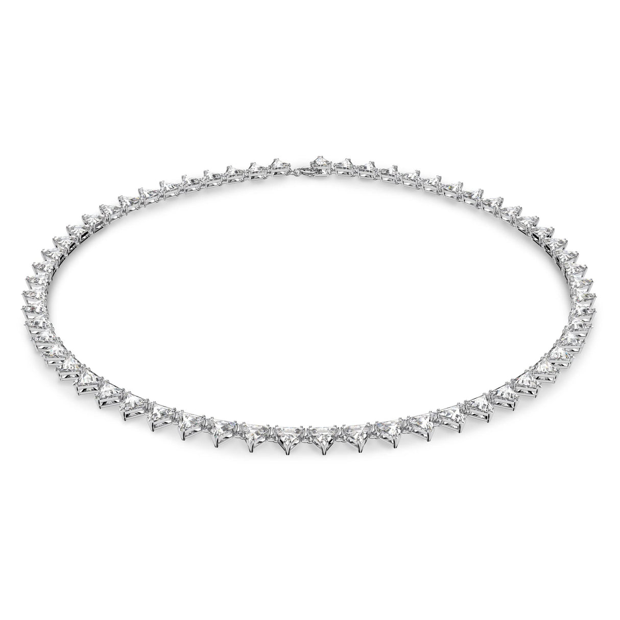 Swarovski Collar Ortyx de mujer, Triángulo, Blanco, Baño de rodio