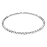 Swarovski Collar Ortyx de mujer, Triángulo, Blanco, Baño de rodio