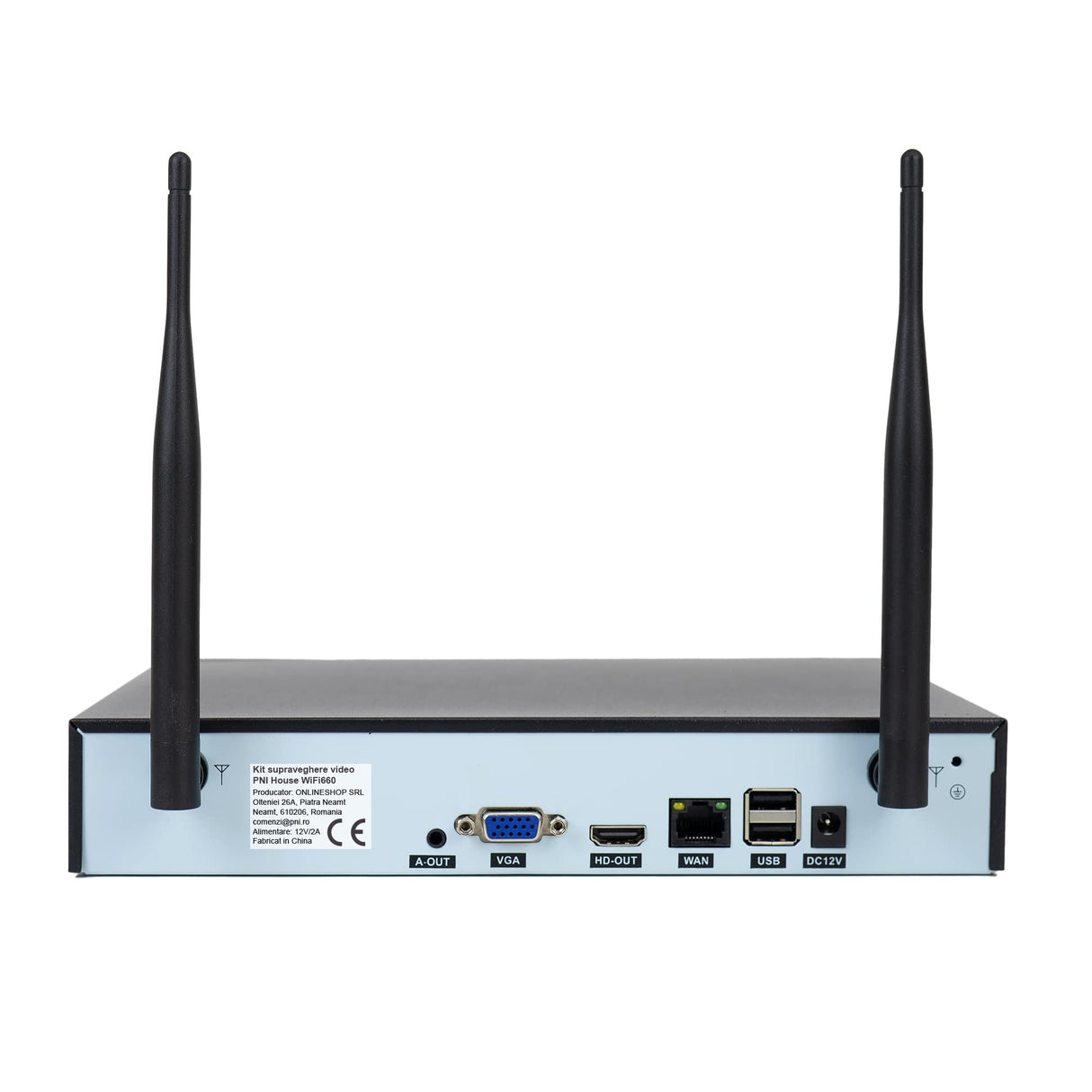 PNI House WiFi660 NVR Paquete de videovigilancia con 4 cámaras inalámbricas, 3MP y PNI SafeHouse 1TB HDD, 3.5 Pulgadas Incluidas