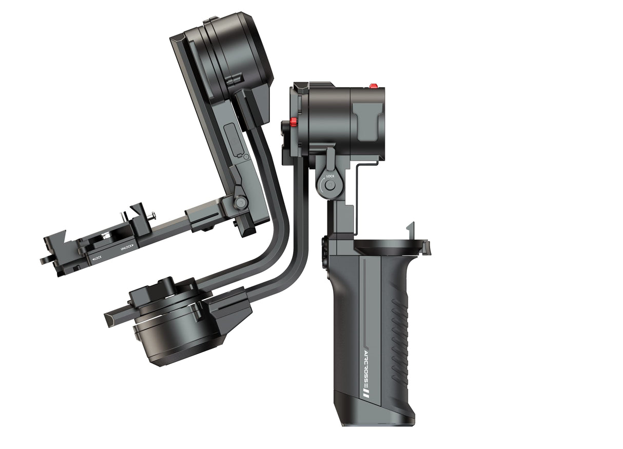 Moza Aircross 3 - Estabilizador de cardán Plegable electrónico de 3 Ejes para cámaras sin Espejo (Carga útil máxima (3,2 kg/7 Libras), Color Negro -Apto para Canon, Sony, Nikon y más cámaras