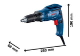 Bosch Professional GTB 6-50 - Atornillador para placa de yeso (0-5000 rpm, 650 W, Ø máx. tornillo 6 mm, tope retráctil, en maletín)