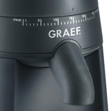 GRAEF CM702 Molinillo de Café Eléctrico 250g, 24 Niveles, Molino Cónico Extraíble Inox, Hasta 12 Tazas, Soporte Tamiz, Negro