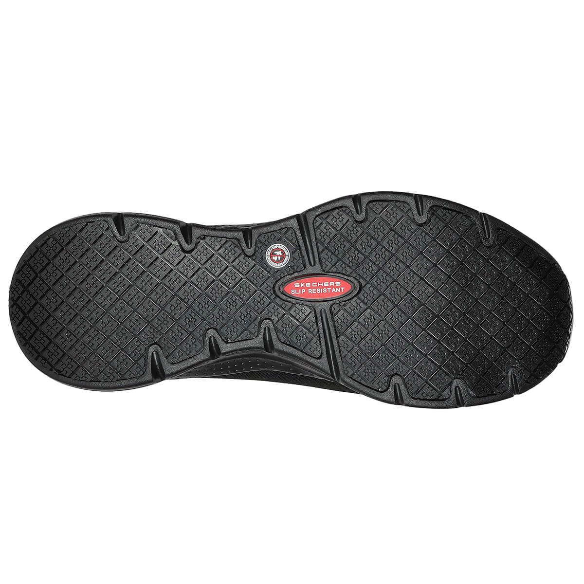 Skechers Arch Fit Sr Ringstap, Zapatos de trabajo Hombre, Black Textile/Synthetic, 45 EU
