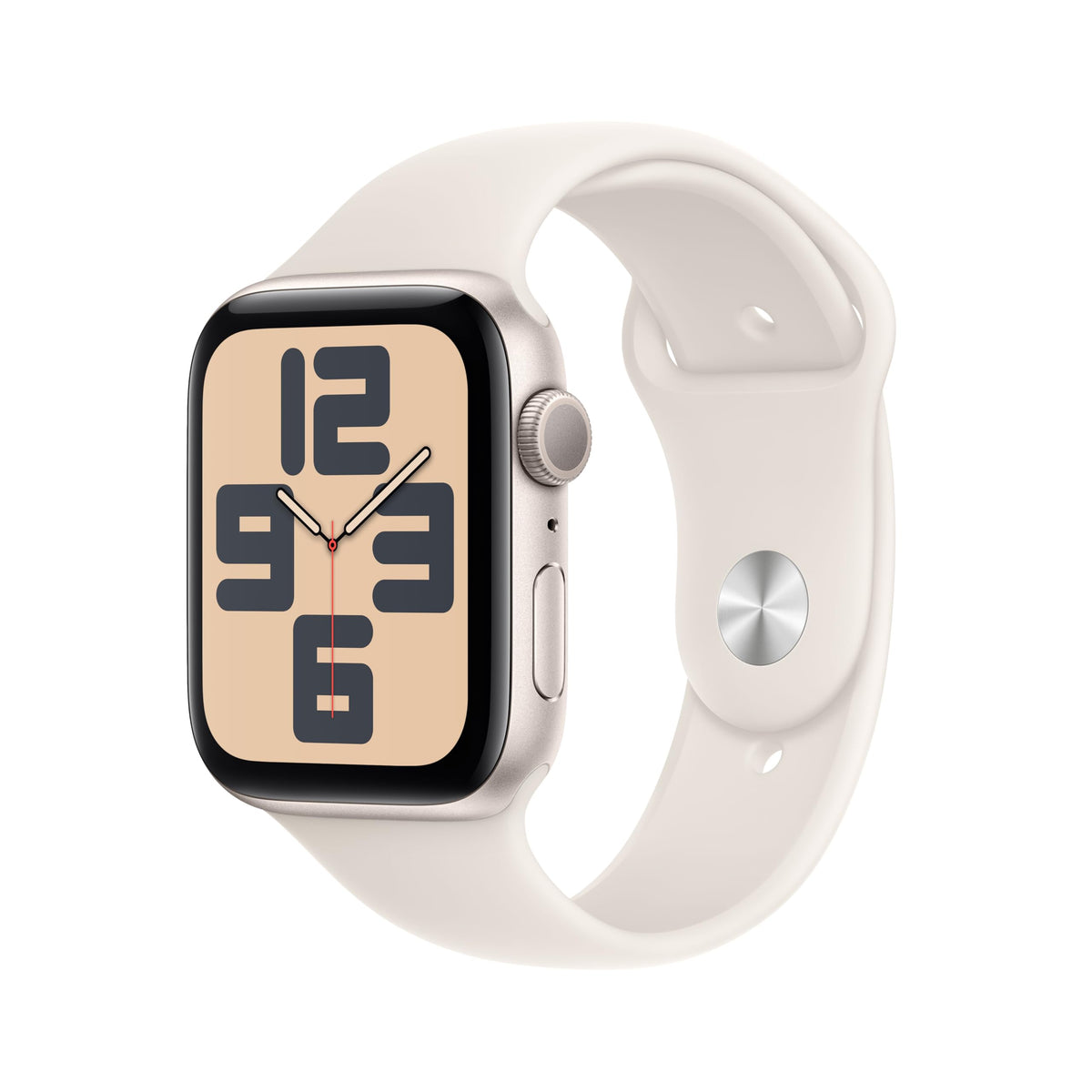 Apple Watch SE de 2.ª generación GPS Smartwatch con Caja de Aluminio en Blanco Estrella de 44 mm y Correa Deportiva Blanco Estrella - Talla S/M. Monitores de entreno y sueño y Resistencia al Agua