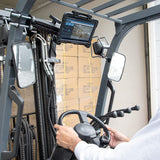 ARKON Mounts - Soporte para tablet con bloqueo de carretilla elevadora con brazo de eje de 8.5 pulgadas, flexibilidad ajustable, instalación sin esfuerzo, diseñado para vehículos de almacén, se adapta