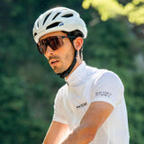 Julbo Edge Gafas DE Sol, Negro TRANSLU Logos Naranja Fluo Mate, Talla única Unisex Adulto