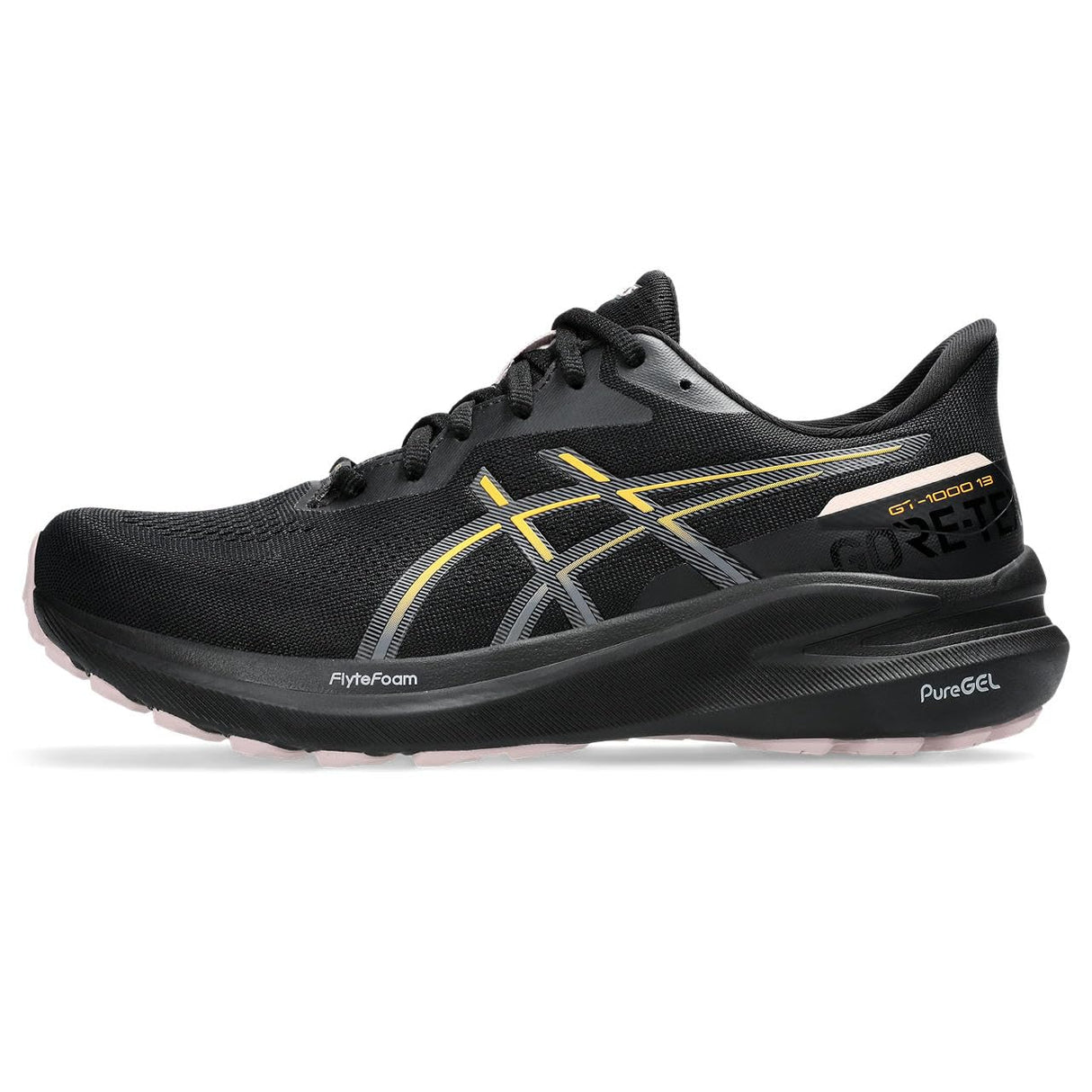 ASICS GT-1000 13 GTX, Sneaker Mujer, Negro/Naranja Estadio, 39 EU