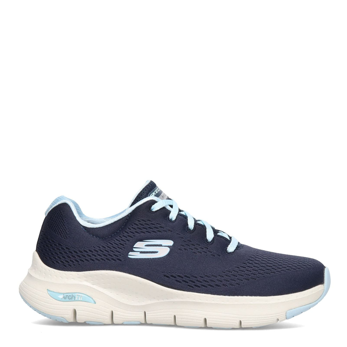 Skechers Arch Fit Big Appeal, Zapatillas Mujer, Navy Knit Mesh Lt Blue Trim, 39.5 EU