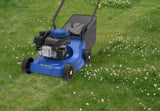Goodyear - Cortacésped a Gasolina 132cc OHV 4T, 3.35HP, Ancho Corte 39cm, Altura Ajustable 30-66mm, Bolsa 35L, Chasis Plástico, Arranque Manual, Ideal Jardines Medianos