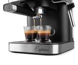 Orbegozo EX 6000, Cafetera express, 1050 W, depósito de agua extraíble 1,5 litros, 20 bar, panel control táctil, modos programados, café molido/monodosis, vaporizador, frontal inox, color plata