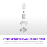 NZXT Teclado mecánico Gaming Function Elite MiniTKL con RGB magnético – Activación Ajustable – interruptores Hall Effect de Doble raíl –Disparador rápido – frecuencia de sondeo de 8K – DE – Blanco