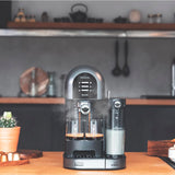 Cecotec Cafetera Semiautomática Power Instant-ccino 20 Chic Serie Nera. para café molido y en cápsulas, 20 Bares, Depósito de Leche 0.7ml, Depósito de Agua 1.7L, 1470W