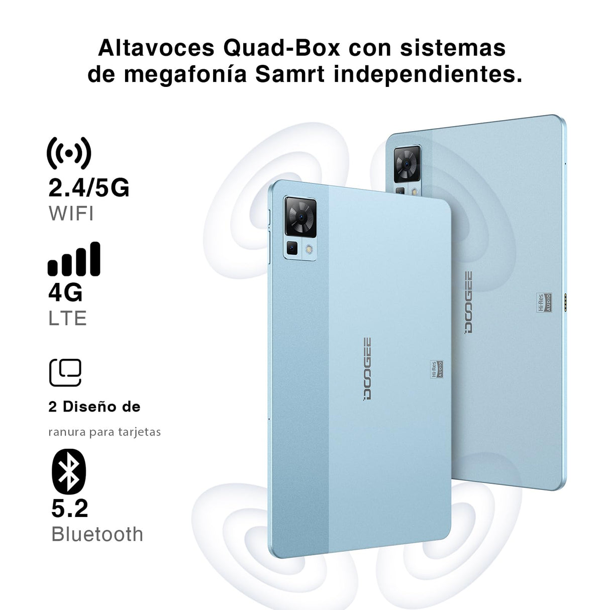 DOOGEE T30 Pro Tablet 11 Pulgadas 2.5K Full HD 1600 * 2560/15 GB RAM + 256 GB ROM(2TB)/Helio G99 2.2GHz/8580mAh Tablet Android/20MP/Dual 4G LTE+5G WiFi/Type-C