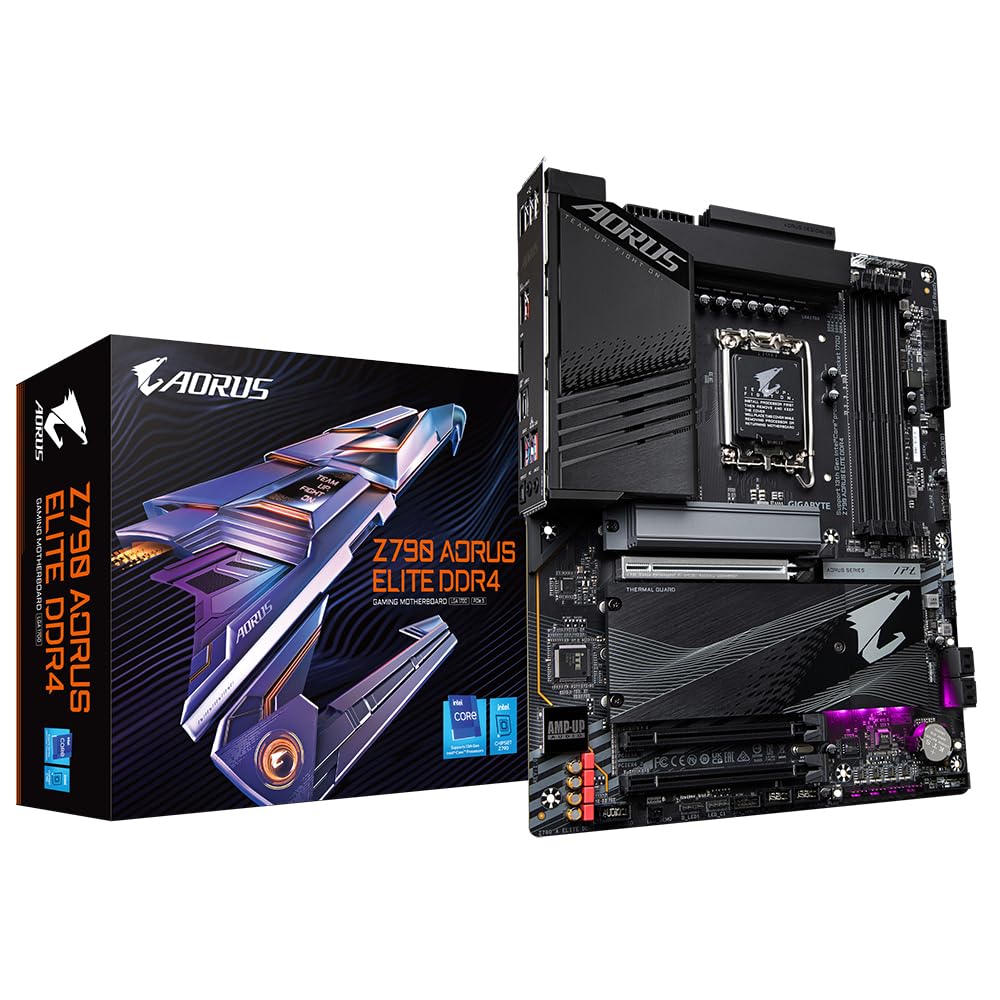 GIGABYTE Z790 AORUS Elite DDR4 Placa Base - Compatible con procesadores Intel Core 14th Gen CPUs, 16+1+2 Phases Digital VRM, up to 5333MHz DDR4 (OC), 4xPCIe 4.0 M.2, 2.5GbE LAN, USB 3.2 Gen 2x2