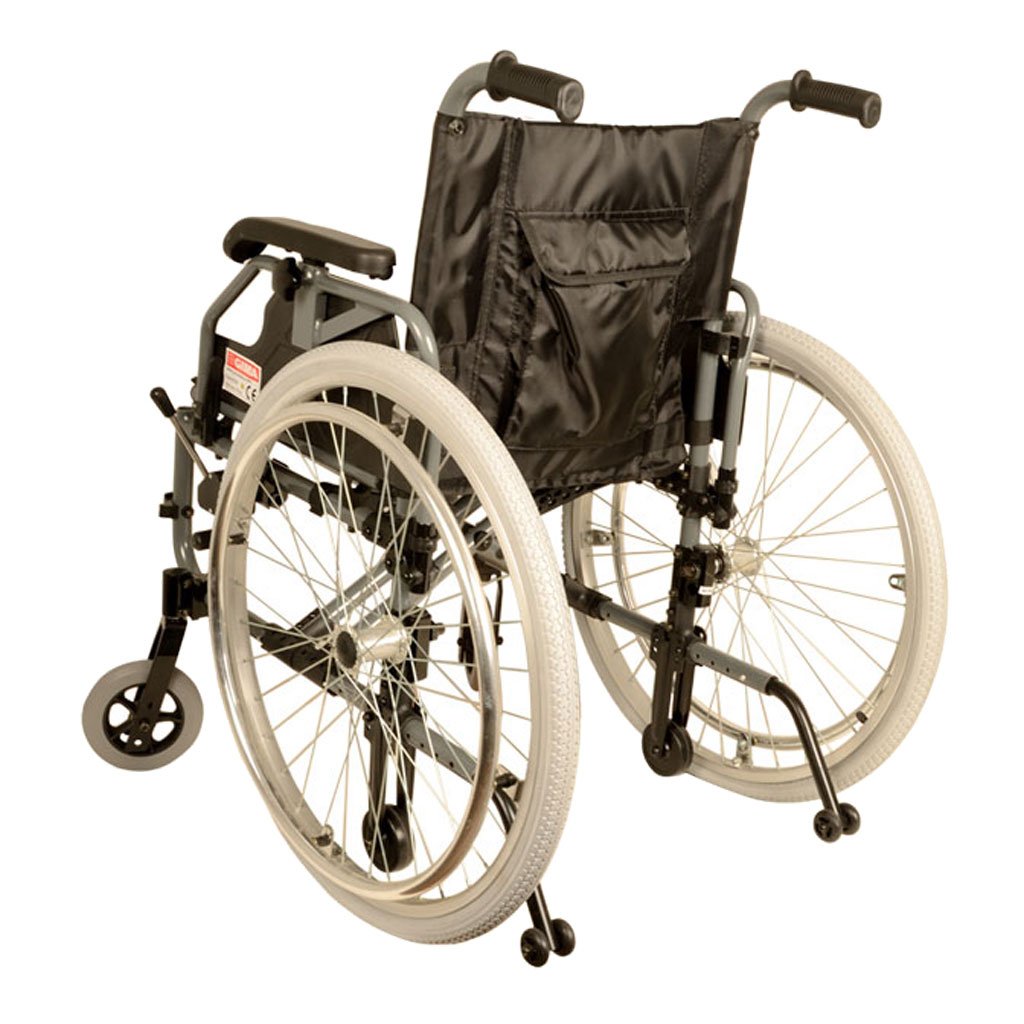 Gima King - Cochecito de aluminio con asiento de 46 cm, tejido negro