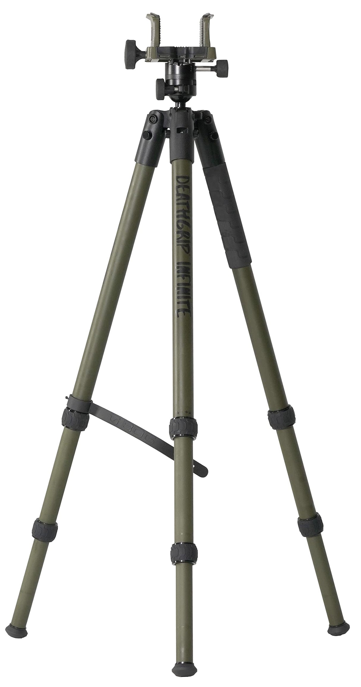 BOG DeathGrip Infinite Trípode de Aluminio con construcción Resistente, Cabeza de Bola de 360 Grados, Sistema de Montaje Arca-Swiss de liberación rápida y Placa óptica para Caza, Tiro, vidriado y al