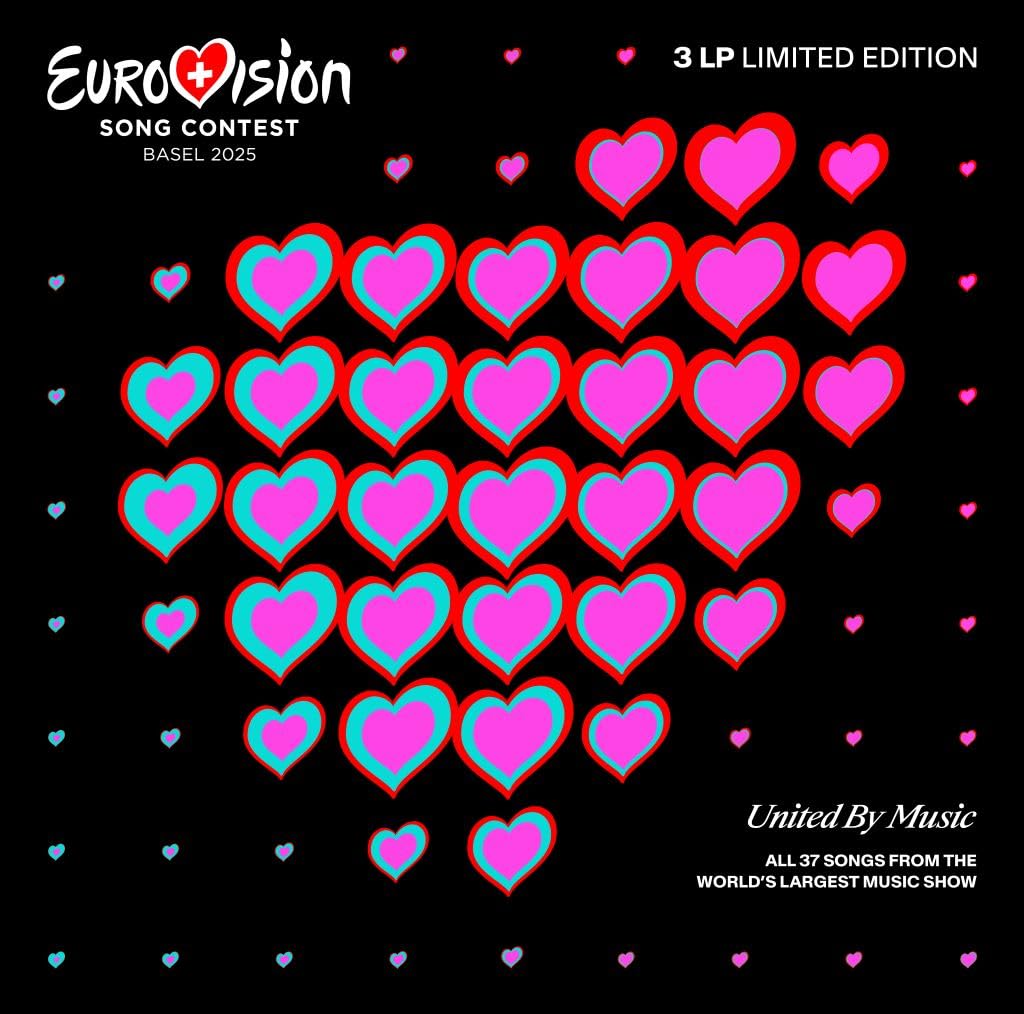 Eurovision Song Contest Basel 2025 - 3LP Rosa, rojo y azul [Vinilo]