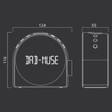 MUSE M-185CDB - Radio Digital para Reloj Dab+, Alarma Dual