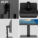 MSI Modern MD272UPHG 27-Inch UHD Office Monitor - 3840 x 2160 IPS Panel, 60Hz, Eye-Friendly Screen, VESA Mountable, 4-Way Adjustable - HDMI 2.0b, DisplayPort 1.4a, Type-C, USB-B, USB-A