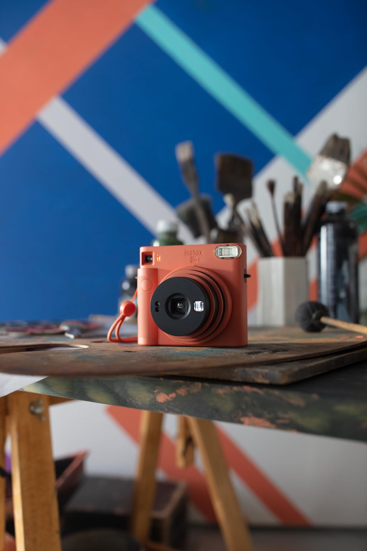 instax SQ1 Square Cámara instantánea automática, tamaño de Foto Cuadrado. Terracota Orange