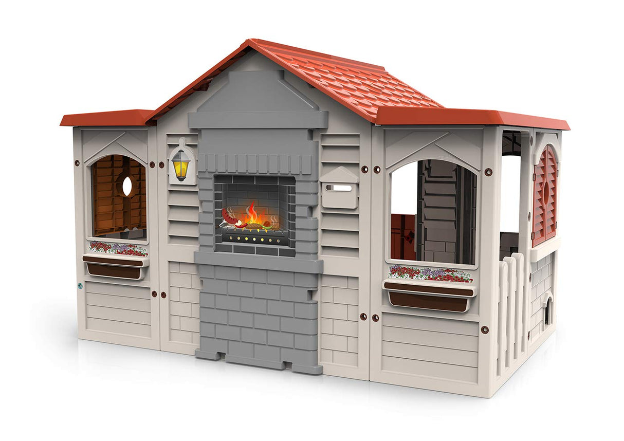 Chicos - Le Chalet Gran Casita Infantil de Exterior e Interior | Casa Resistente y Duradera | Medidas: 159cm x 103cm x 104cm | Recomendada para niños y niñas de 2 años (89650)