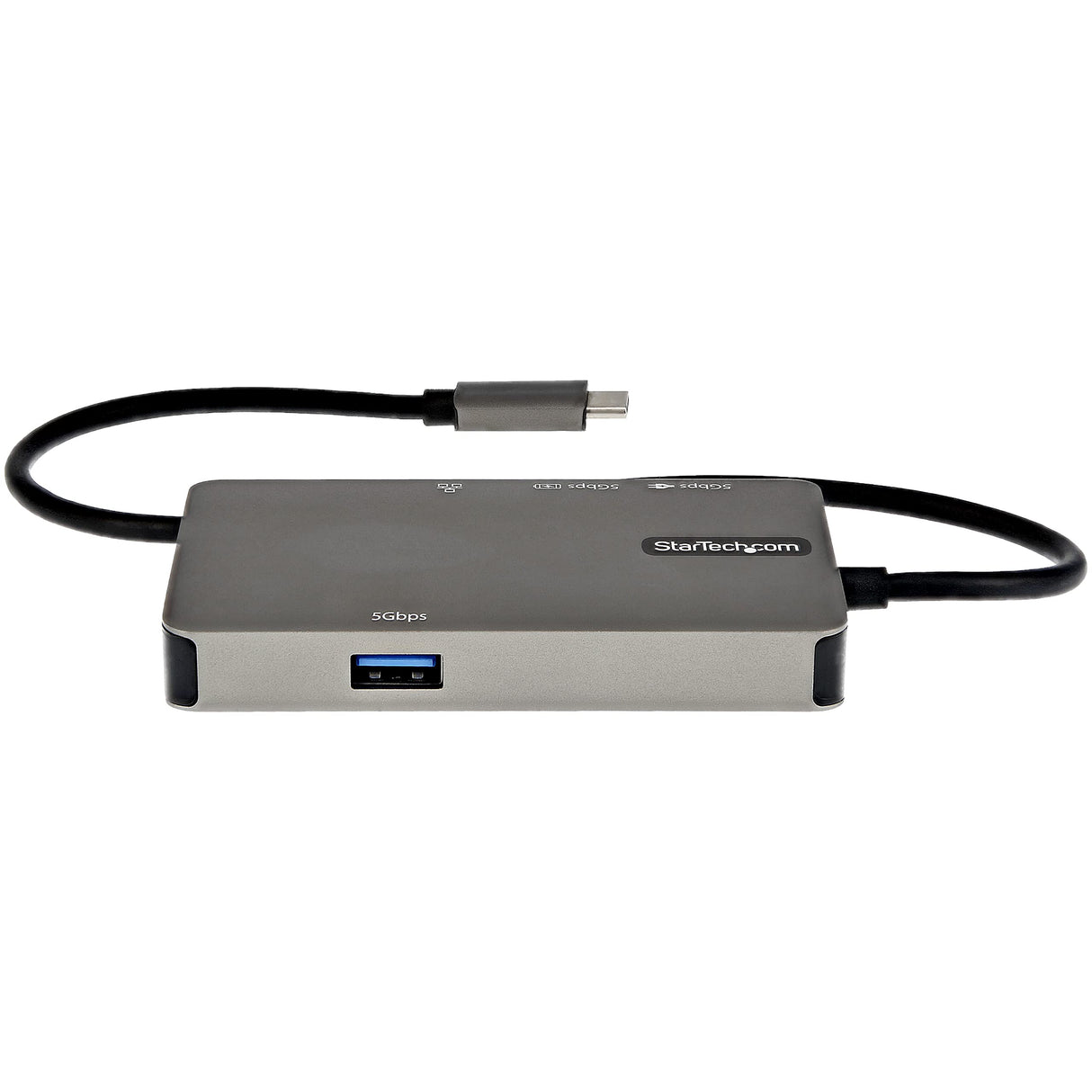 StarTech.com Adaptador Multipuertos USB-C - Docking Station USB Tipo C a HDMI 4K30 o VGA 1080p - Replicador de Puertos USBC PD de 100W - Hub USB de 3 Puertos - Red - con Cable de 30cm (DKT30CHVPD2)