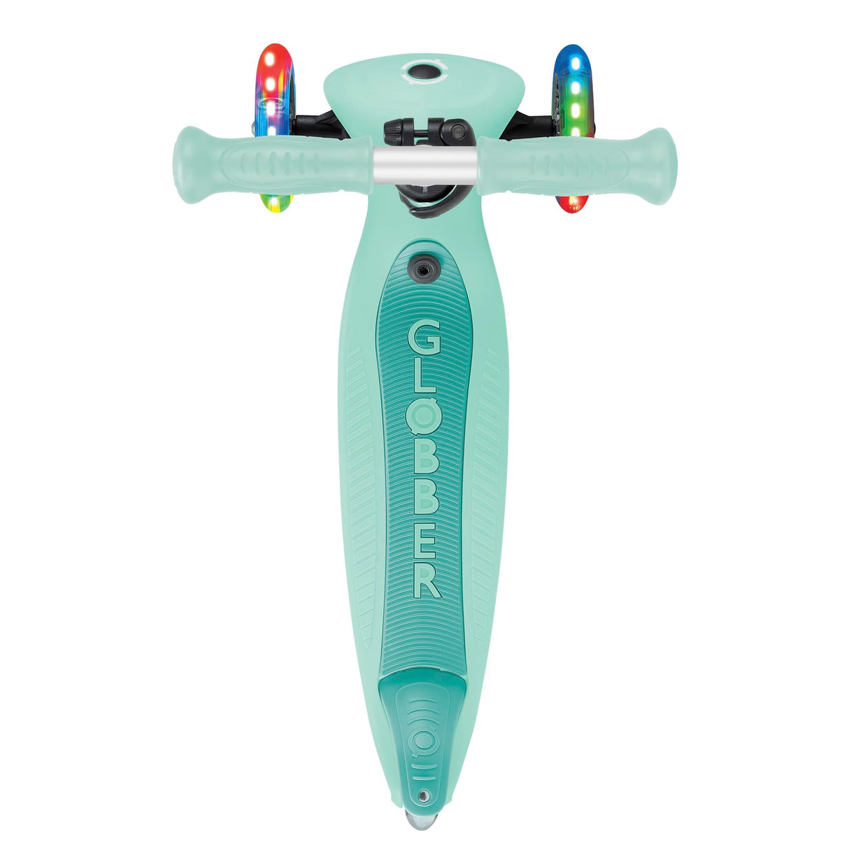 Globber GO UP Active Luces, Patinete evolutivo de 3 Ruedas con Luces para niños de 15 Meses a 9 años, Verde Menta