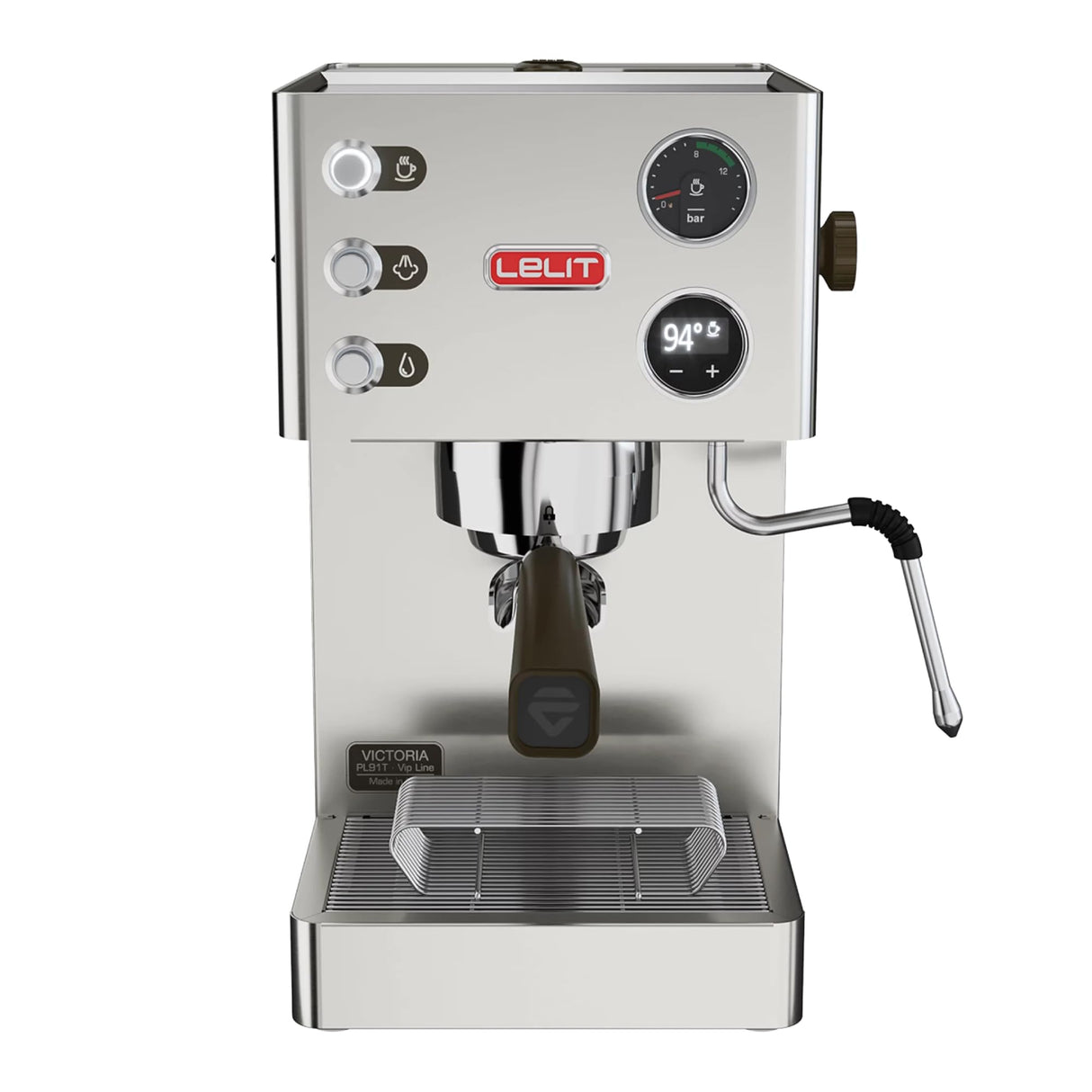 Lelit Victoria Máquina de Café - Con Espumador de Leche - PL91T - Acero Inoxidable Cepillado
