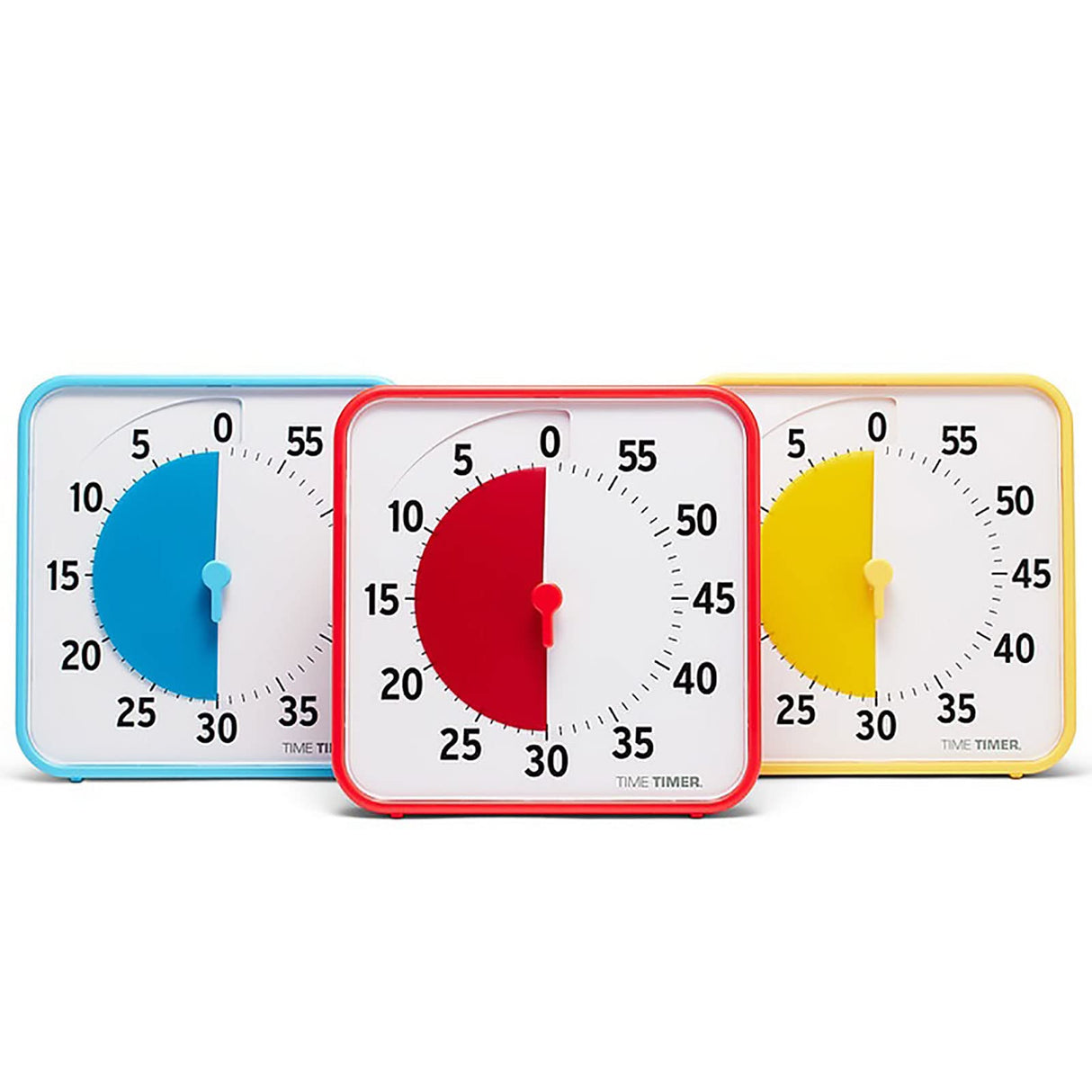 Time Timer Mediano Pack de Classe - Temporizador Visual de 60 Minutos con Tarjetas de Actividad de Borrado en Seco para Aulas, Centros de Aprendizaje y Profesores - Reloj de Escritorio (Pack de 3)