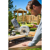 RYOBI - Ingletadora Radial a Batería 18V ONE+ 216 mm - Capacidad 70 x 270 mm a 90° - Guía Láser - Entregada con 1 Hoja de 48 Dientes, 1 Bolsa de Polvo (sin Cargador ni Batería) - R18MS216-0