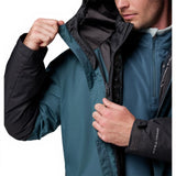 Columbia Chaqueta Point Park Interchange para hombre, abrigo de invierno 3 en 1 Interchange, Everblue, Shark, XL