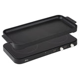 JATA JEVI1470 - Placa Induccion Portatil de 2 Fuegos + Plancha Cocina. 2800 W. Con tapa Antisalpicaduras. Hasta 230ºC. Con Temporizador de 99 minutos.