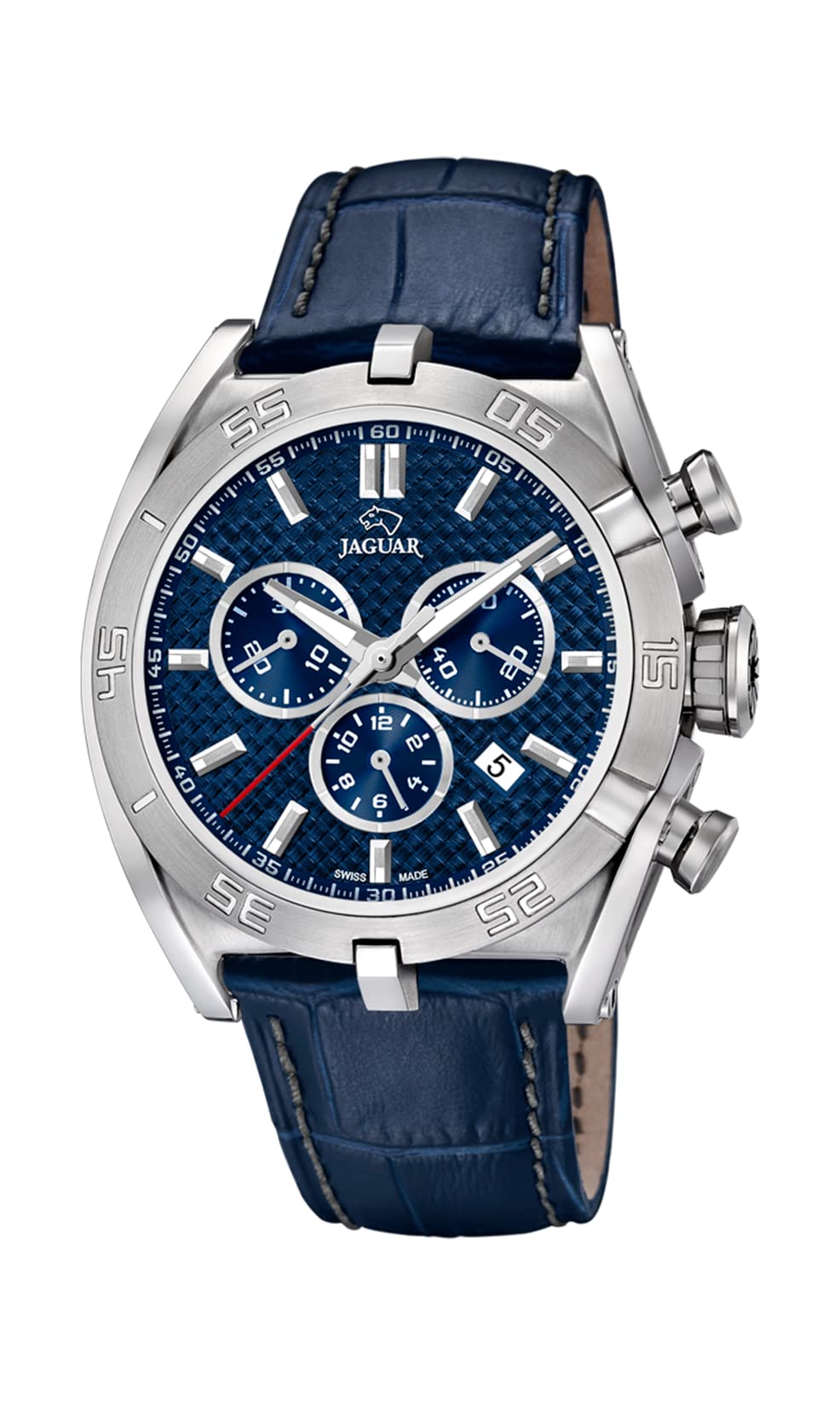 JAGUAR Reloj Modelo J857/2 de la colección Executive, Caja de 45,8 mm Correa de Piel Azul para Caballero