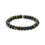 Thomas Sabo Pulsera de obsidiana y ojo de tigre reciclada de plata 925 negra A2196-806-11-L21