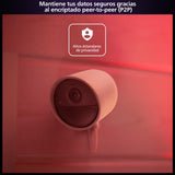 Philips Hue Secure - Cámara de Video Vigilancia con Cable (Blanca) + 2 Sensores de Contacto (Blancos) + 2 Bombillas Color + Bridge, fácil instalación, Audio bidireccional, Funciona con App