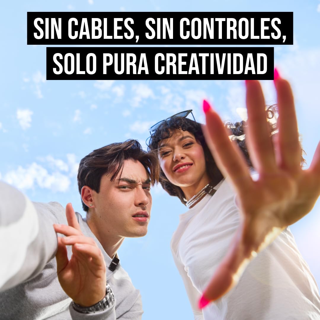RØDE Wireless Micro - Micrófono inalámbrico Compacto, Dos micrófonos con Estuche de Carga para la creación de Contenido en Smartphone - USB-C, Negro