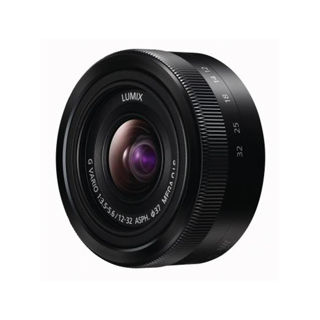 Panasonic LUMIX H-FS12032 - Objetivo Zoom estándar para cámaras de montura M4/3 (Focal 12-32 mm, F3.5-F5.6, tamaño filtro 37 mm, MEGA O.I.S), negro