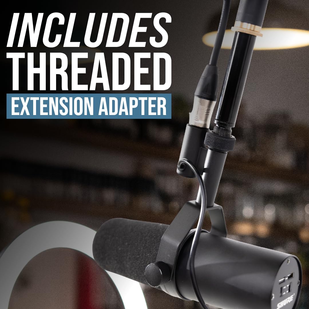 Shure by Gator - SH-BROADCAST1 - Soporte de lujo de escritorio para micrófono Shure para podcasting