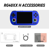 RG40XX H Consola de Juegos portátil, Consola de Juegos Retro con iluminación Joystick RGB, Pantalla IPS de 4 Pulgadas, Tarjeta TF 64G incorporada y Juegos 5571, Compatible con WiFi Blueto (Azul, 64G)