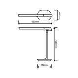 Philips - Lámpara LED de mesa tipo Flexo Philips Sword Antracita 12W con 3 escenas de luz (3000-4000 - 5000K) - Carga USB