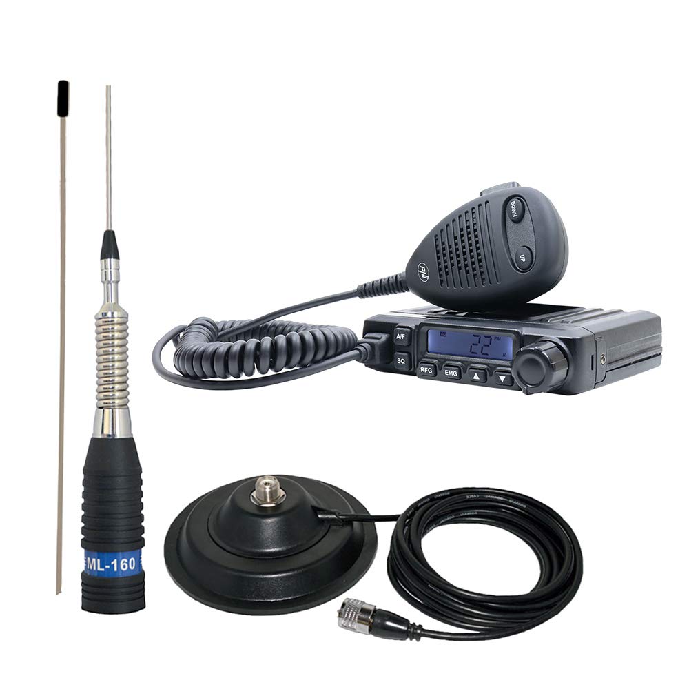 PNI Radio CB Escort HP 6500 ASQ con Antena CB ML160 con Base magnética