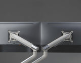 Doble Brazo, Soporte de Muelle para Escritorio, Muelle Mecánico, Estándar VESA, 17-32 Pulgadas, Función de Inclinación, Rotación del Brazo de 180°, HDWR SolidHand-BS02