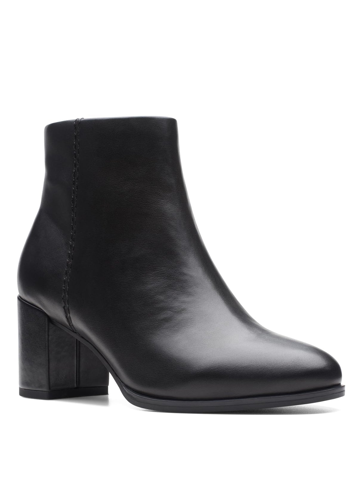Clarks Freva55 Zip, Botas Modelo Chukka Mujer, Piel Negra, 40 EU