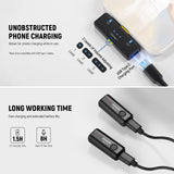 NEEWER Sistema Micrófono Inalámbrico Lavalier, 1 Receptor USB C con Adaptador OTG y 2 Transmisores Condensador Omnidireccionales con Cancelar Ruido Compatible con iPhone 16 Pro MAX S24 Ultra, KM23