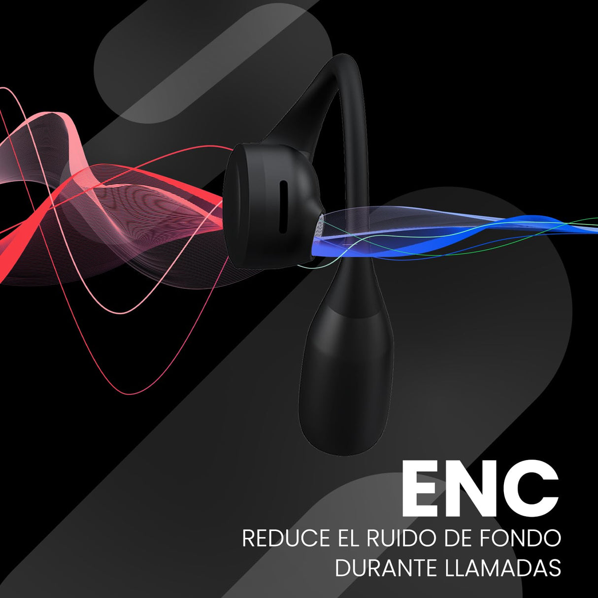 SPC Boost Pro - Auriculares inalámbricos Bluetooth Open-Ear con ENC Cancelación Ruido | 30h de batería | Google Fast Pair | Doble conexión | IPX4 | Control táctil y Asistente de Voz – Negro