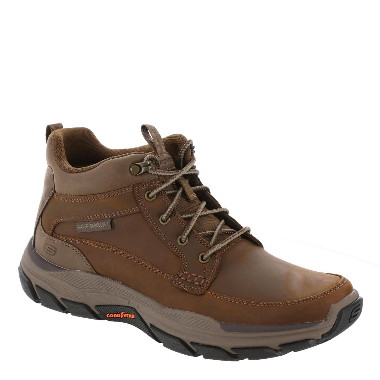 Skechers Respected Boswell, Botas Hombre, Dark Brown Leather W/ Synthetic, 42 EU