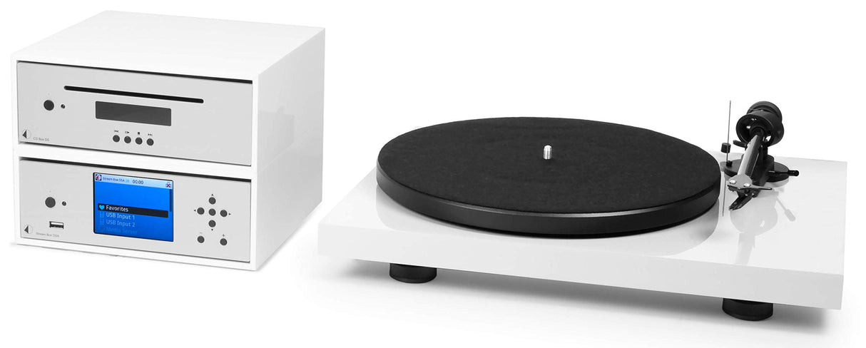 Pro-Ject CD Box DS - Reproductor de CD y SACD. Ancho 206mm.Salida de Audio 2RCA y Digital Coaxial, 24bit/192kHz Burr Brown DAC (PCM1796). Incluye Mando a Distancia. Color Silver.