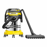 Kärcher, Aspirador en Seco y Húmedo WD 5 S V-25/5/22, Filtro plegado plano, 1100 W, Yellow/Black, Depósito 25 l, Manguera aspiración 2,2 m y almacenamiento de manguera